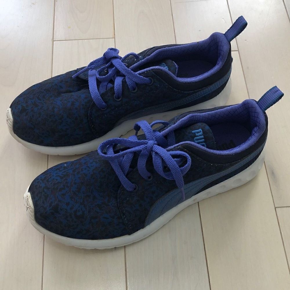 Puma Women's Low-Cut Lace Up Shoes Sneakers Royal Blue Size 5.5
